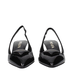 Prada Black Leather Mid Heel Pumps - EU35.5/US5.5