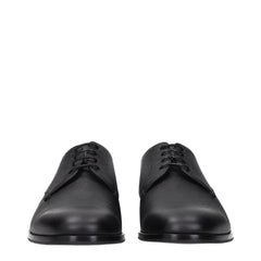 Prada Black Leather Oxfords And Derbies - 7