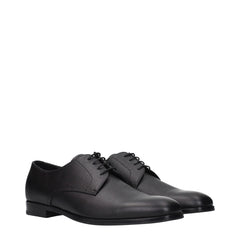 Prada Black Leather Oxfords And Derbies - 7