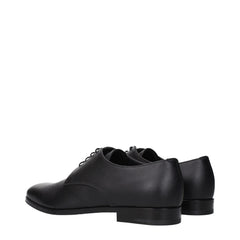 Prada Black Leather Oxfords And Derbies - 7
