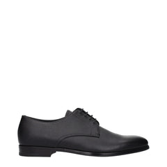 Prada Black Leather Oxfords And Derbies - 7