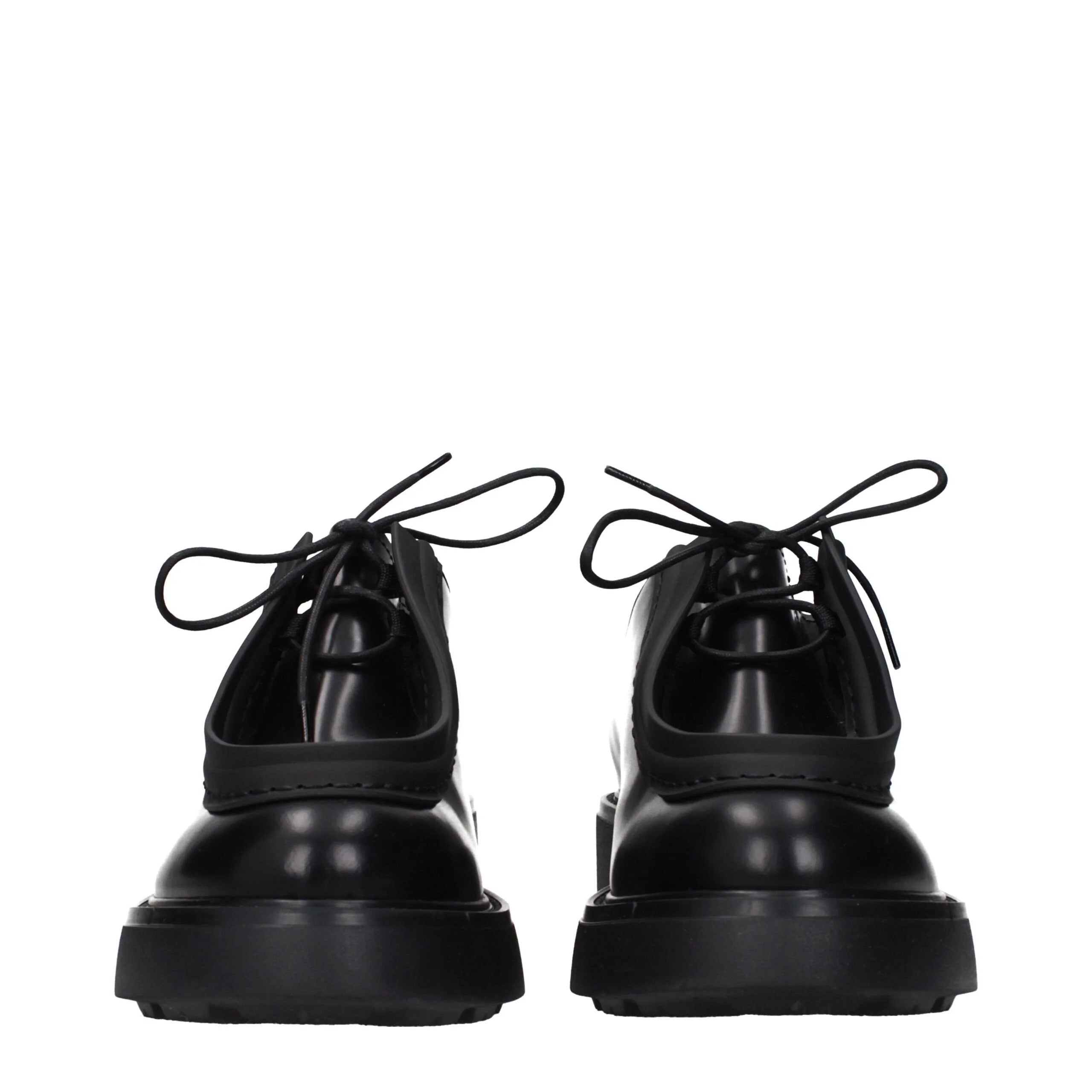 Prada Black Leather Oxfords And Derbies - EU41/US11