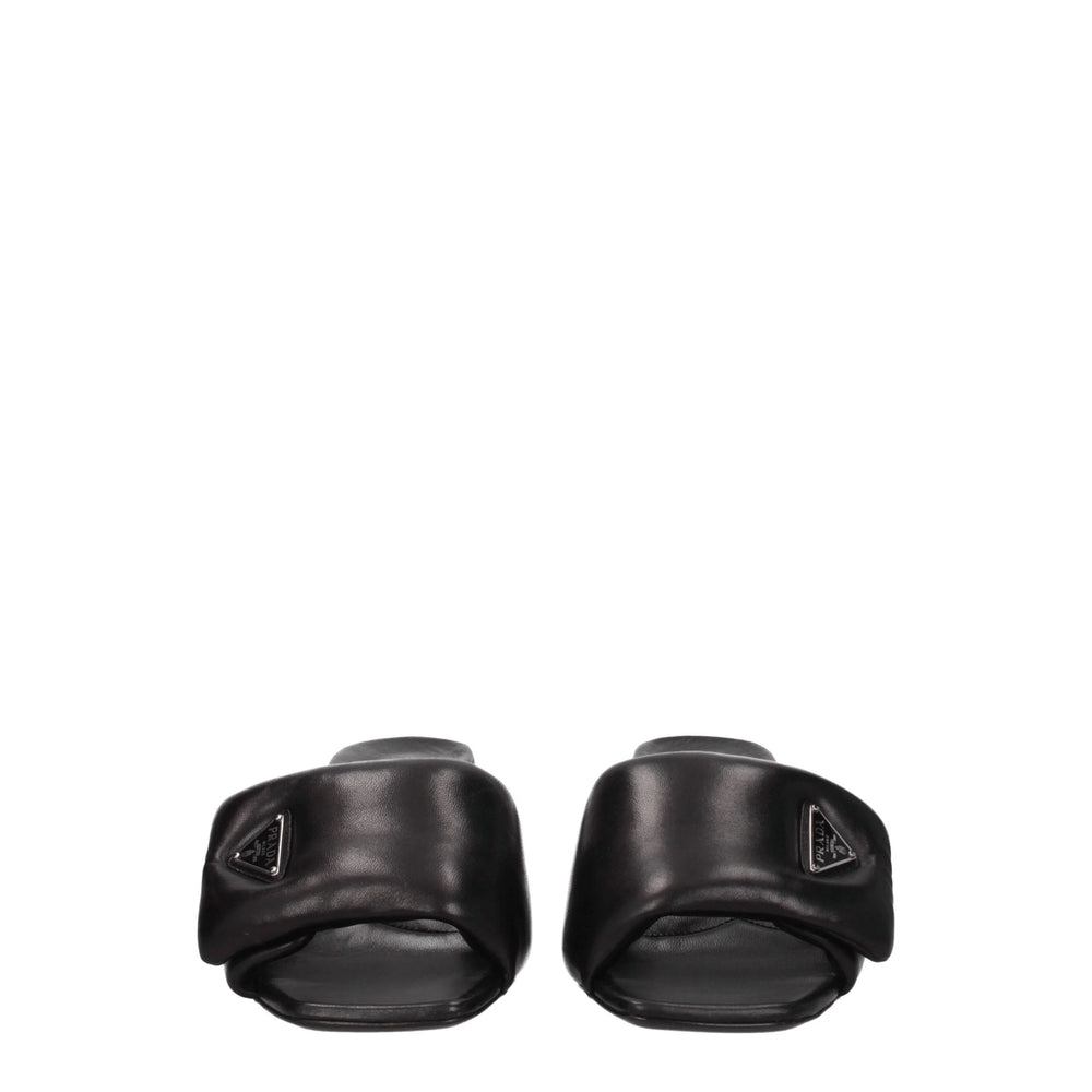Prada Black Leather Platforms - EU35.5/US5.5