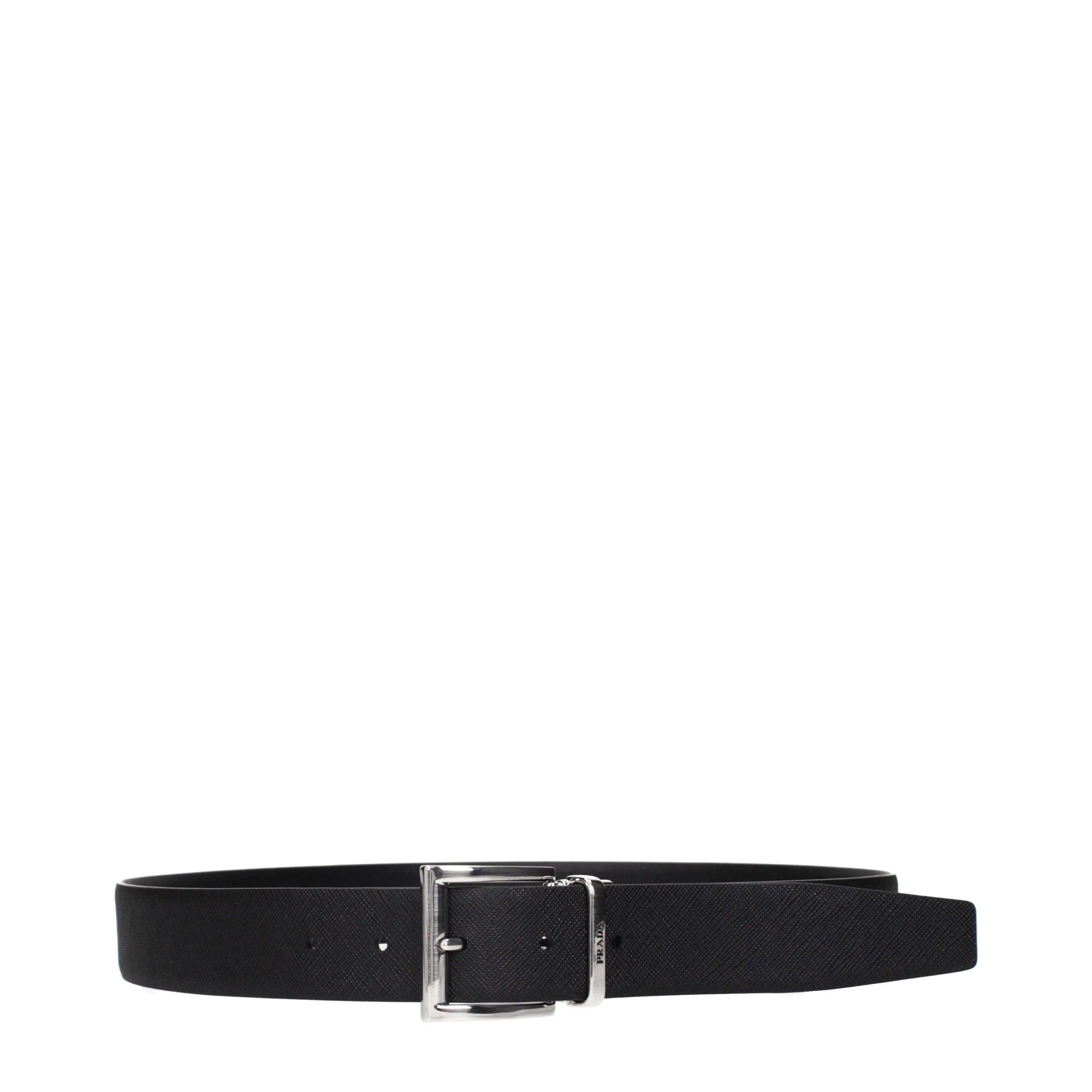 Prada Black Leather Regular Belt - 95 cm / 38 Inches