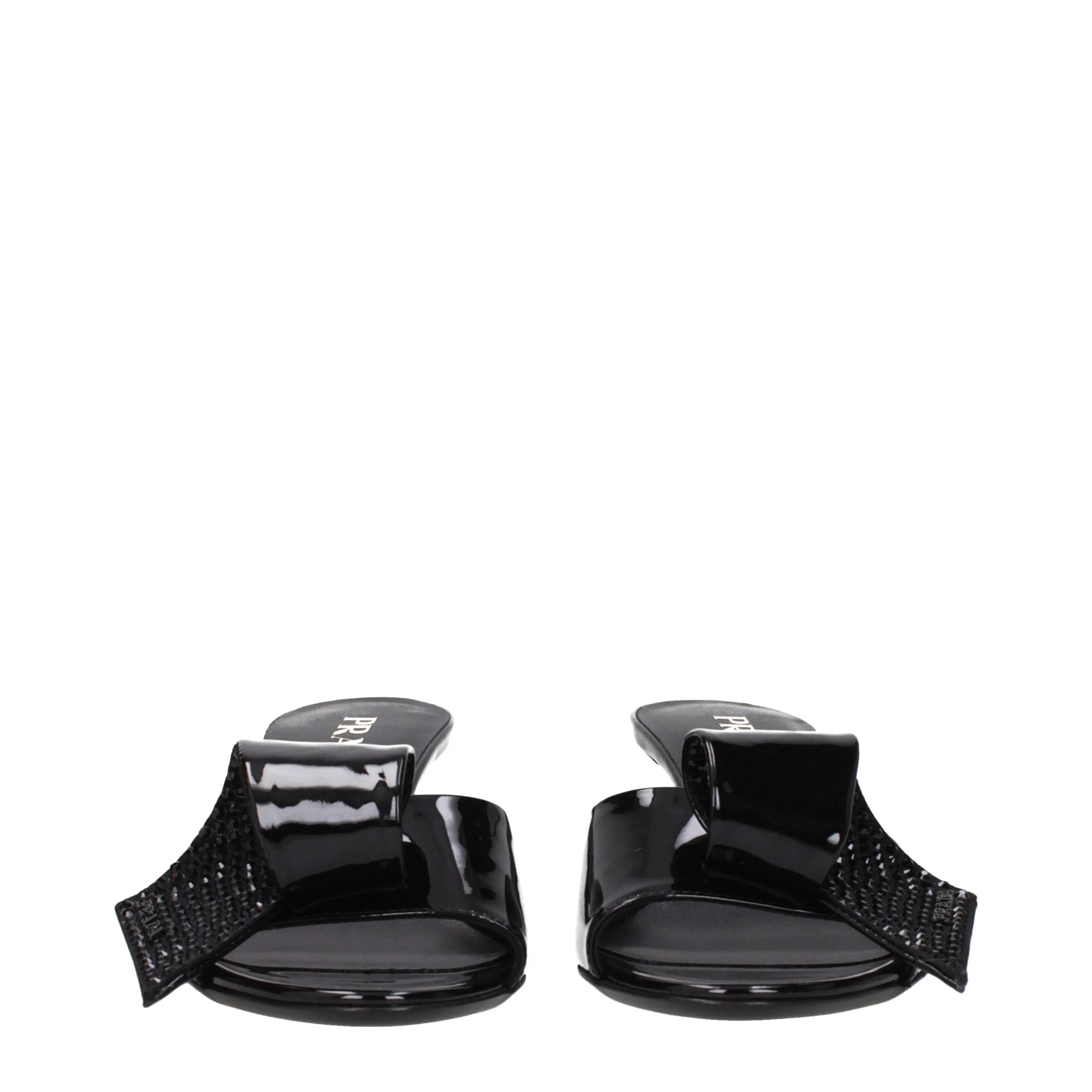 Prada Black Leather Sandals - Sandals