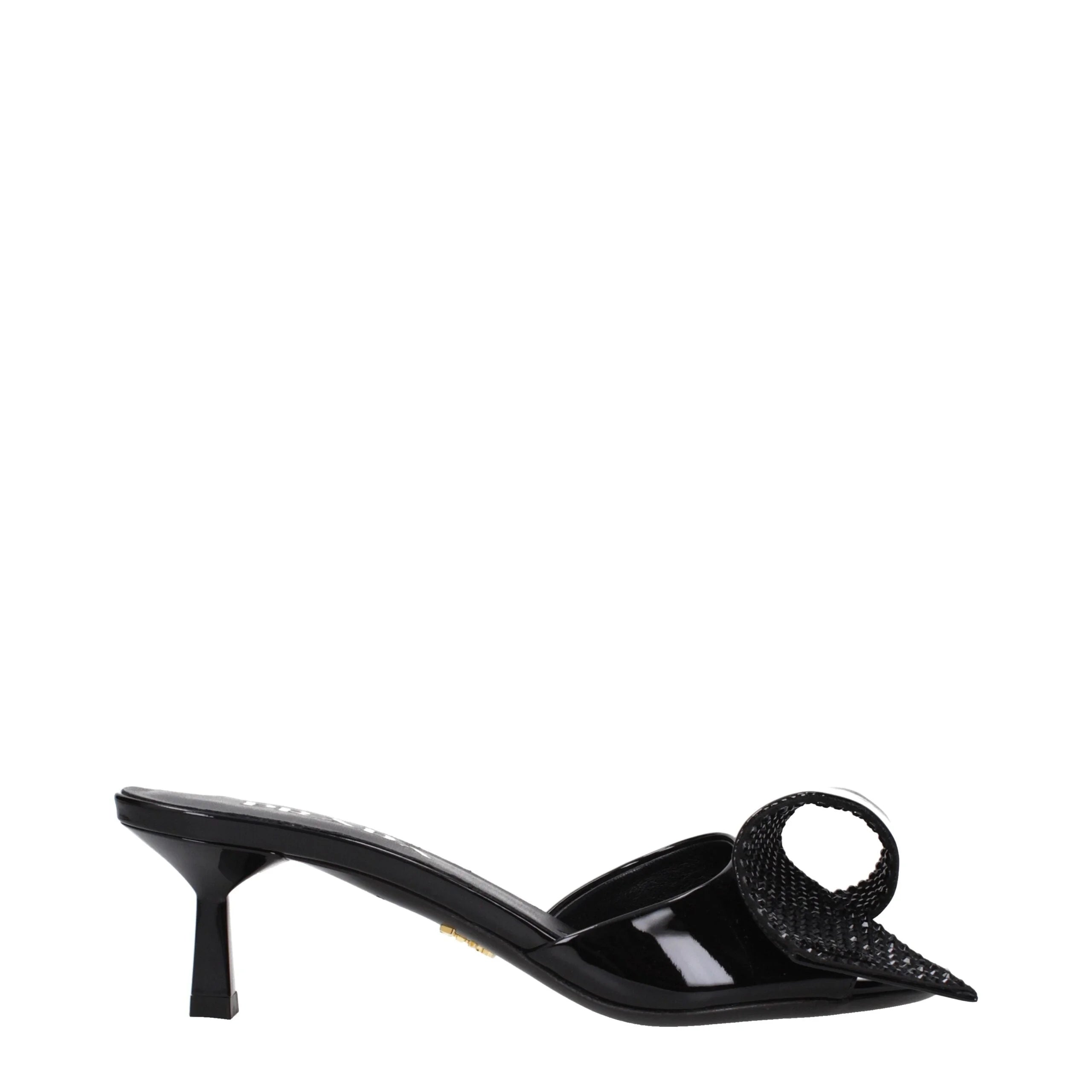 Prada Black Leather Sandals - Sandals