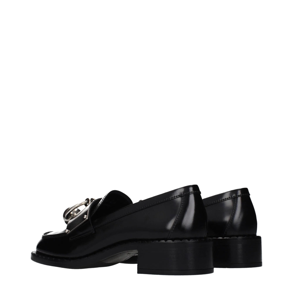Μόκασινα σαγιονάρα δέρμα μαύρο Prada