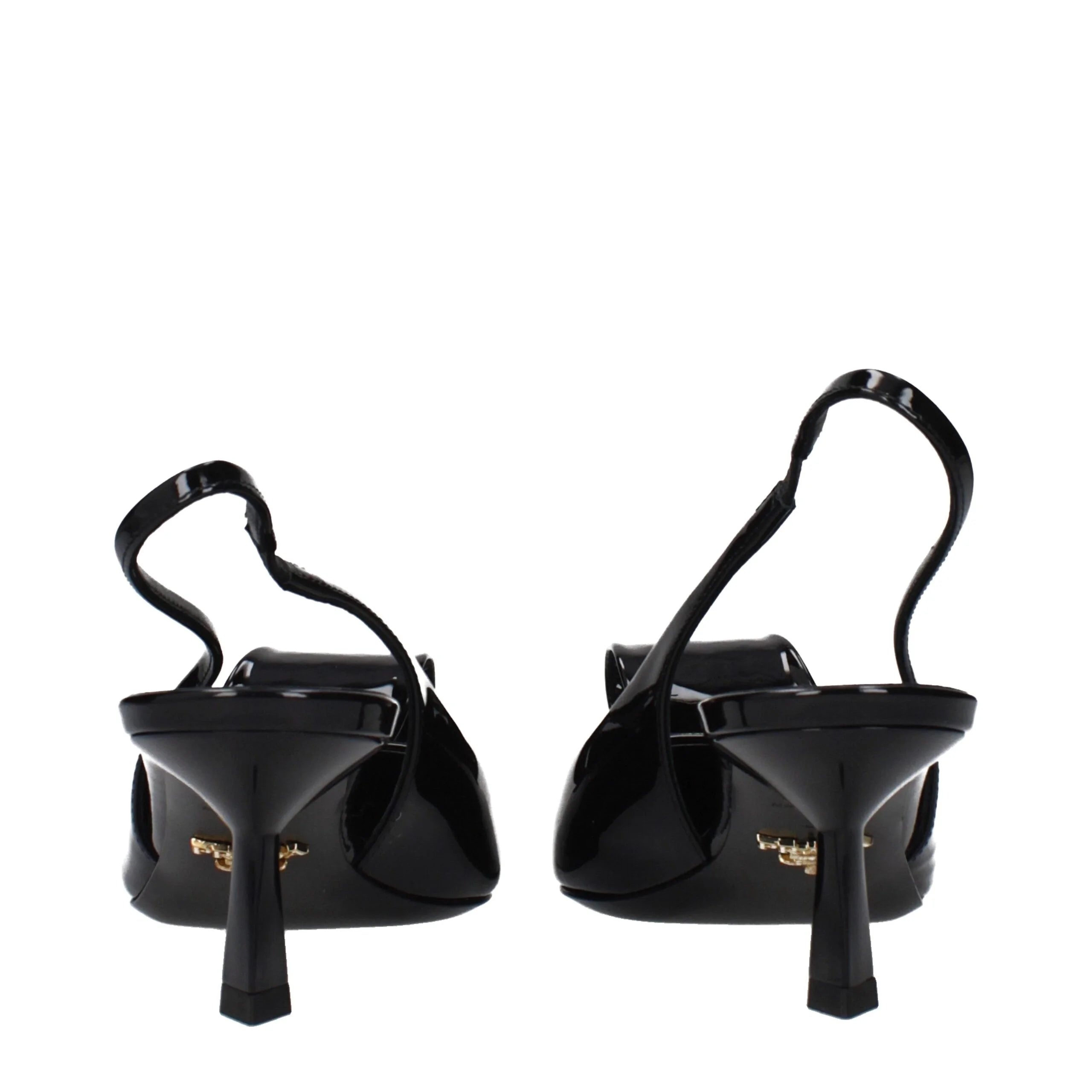 Prada Black Leather Stiletto Heel Sandals - EU37/US7