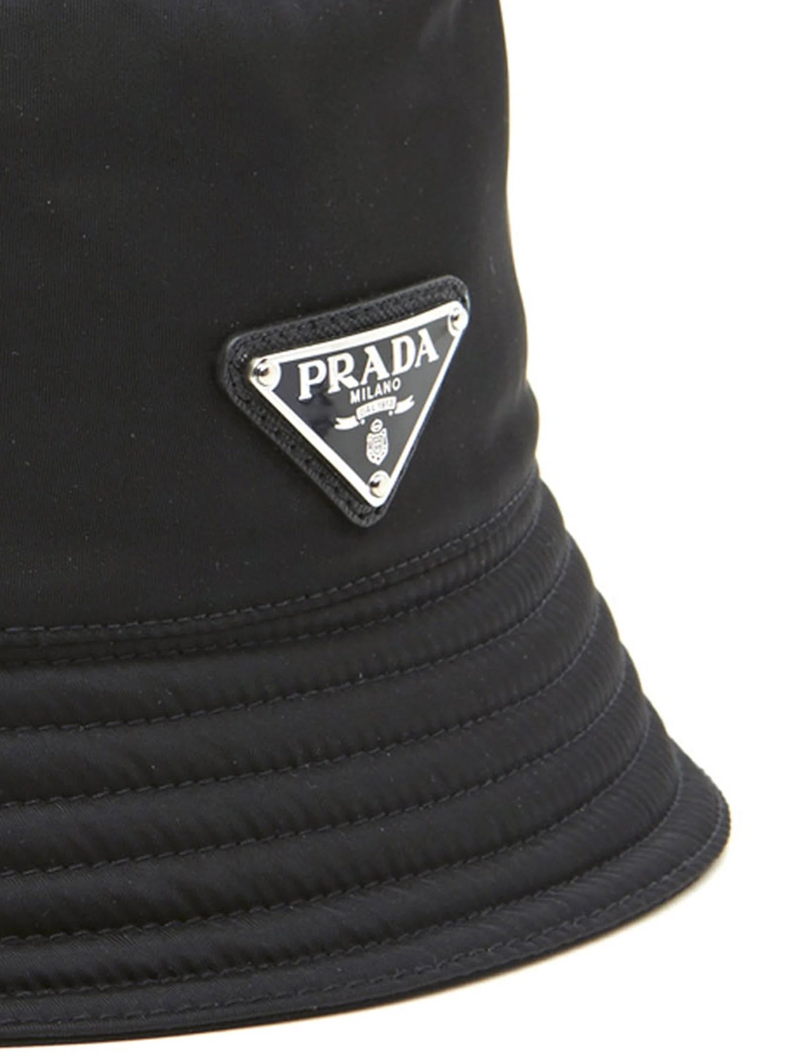 Prada Black Nylon Bucket Hat - S