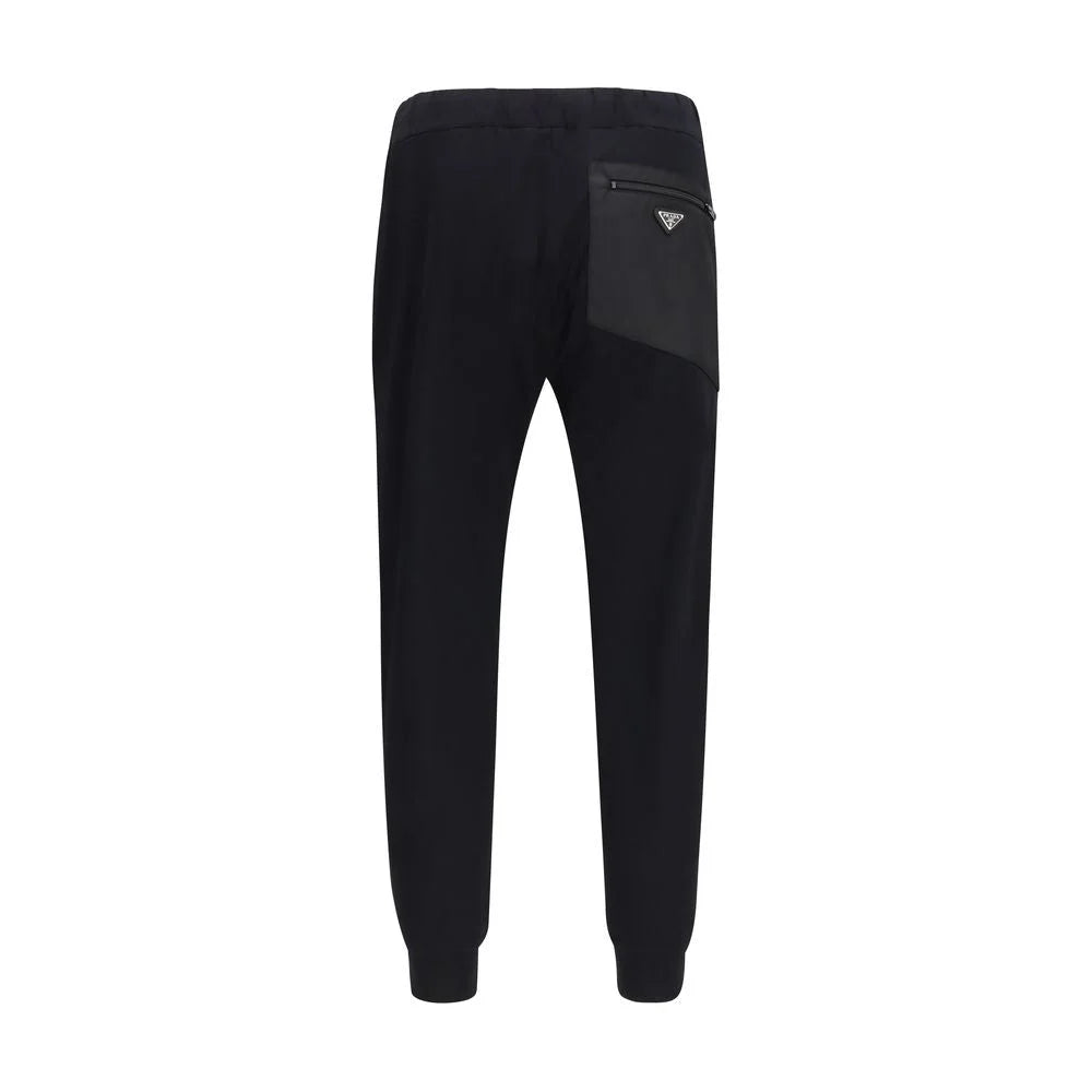 Prada Black Nylon Casual Pants - S