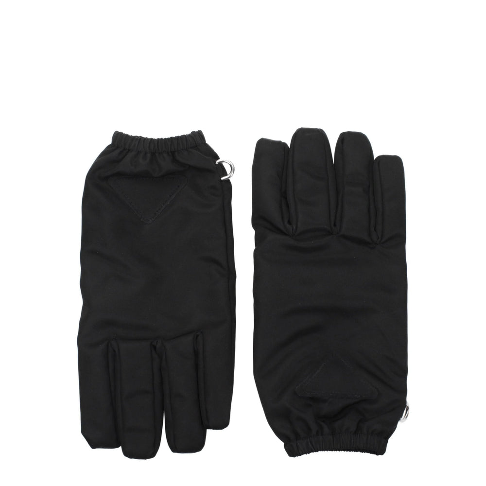 Prada Black Nylon Gloves - 9,5|L