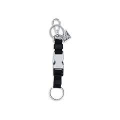 Prada Black Nylon Keychain