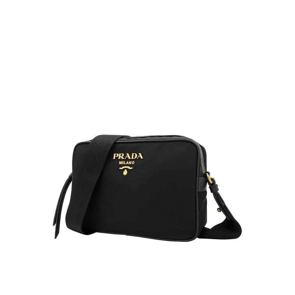 Prada Sort Nylon Skulder Taske