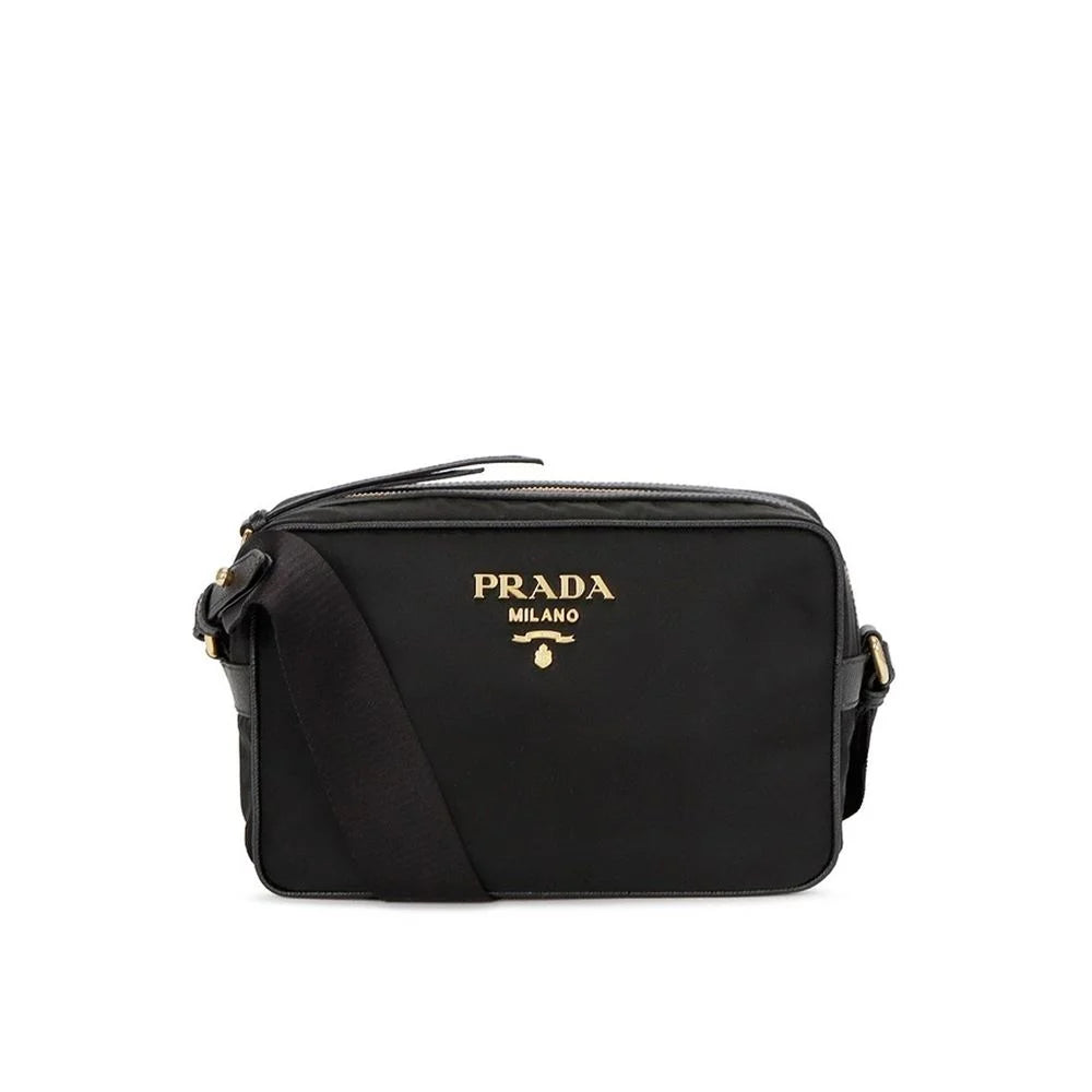 Prada Sort Nylon Skulder Taske