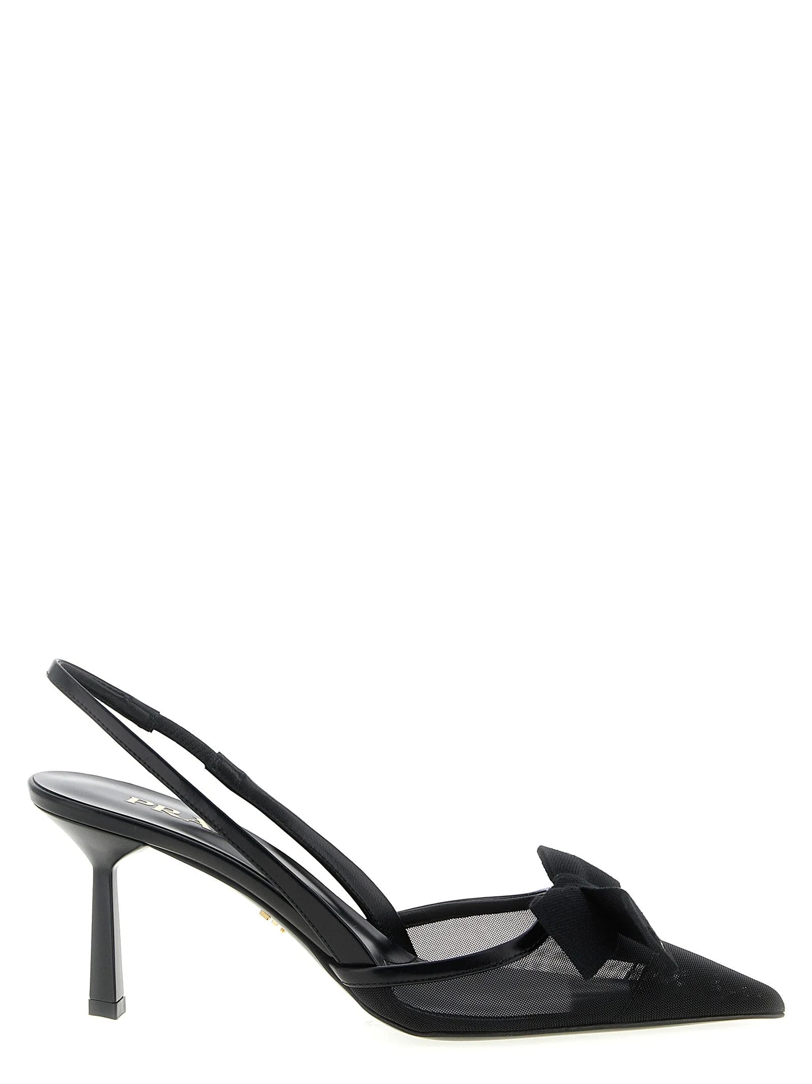 Prada Black Polyamide Mid Heel Pumps - EU36/US6