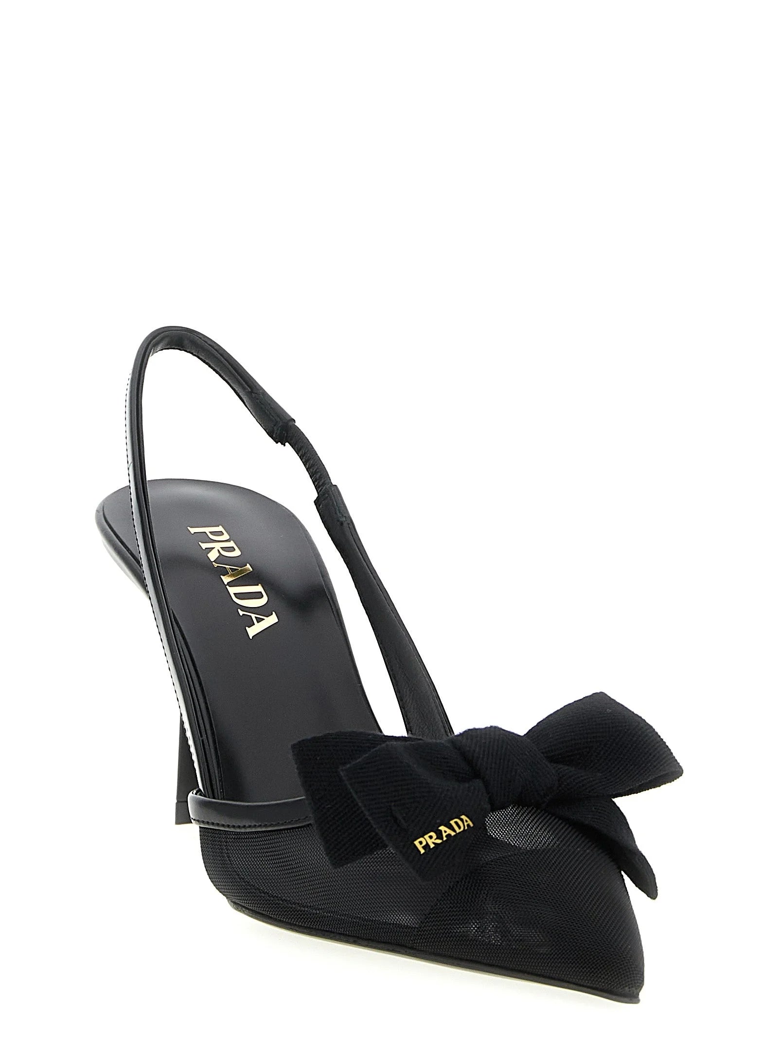 Prada Black Polyamide Mid Heel Pumps - EU36/US6
