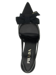 Prada Black Polyamide Mid Heel Pumps - EU36/US6
