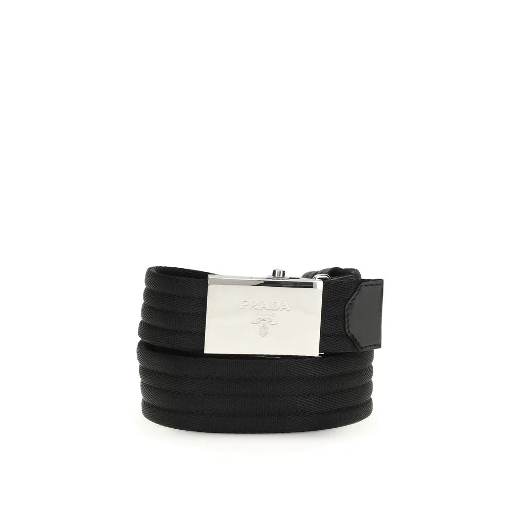 Prada Black Polyester Thin Belt