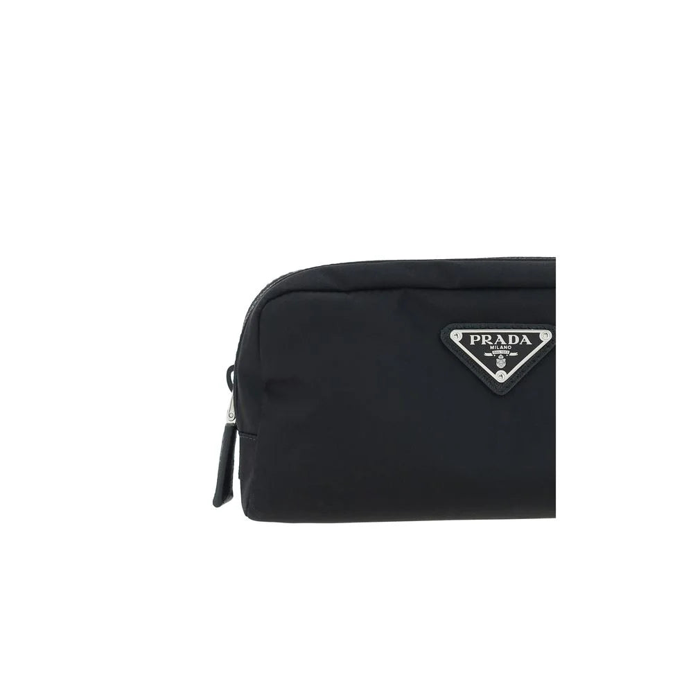 Prada Black Recycled Polyamide Accessories - Makeup Bags