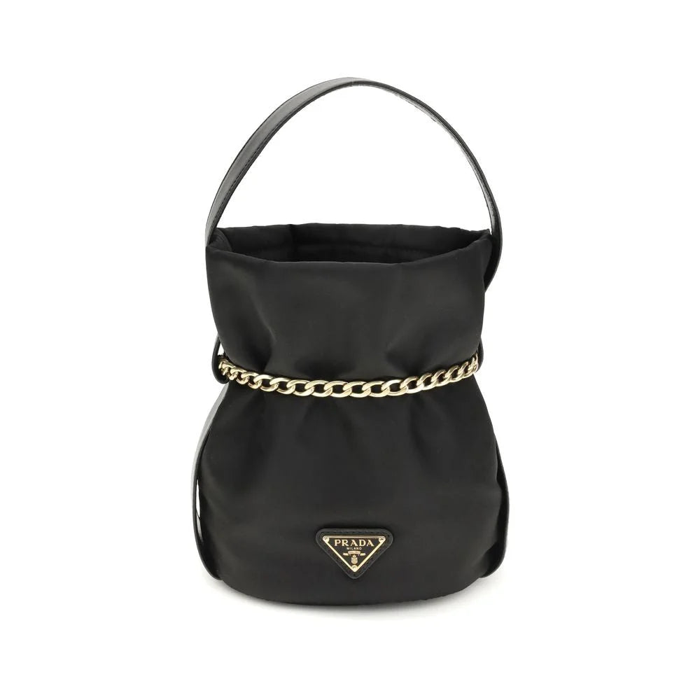 Prada Black Recycled Polyamide Backet Bag