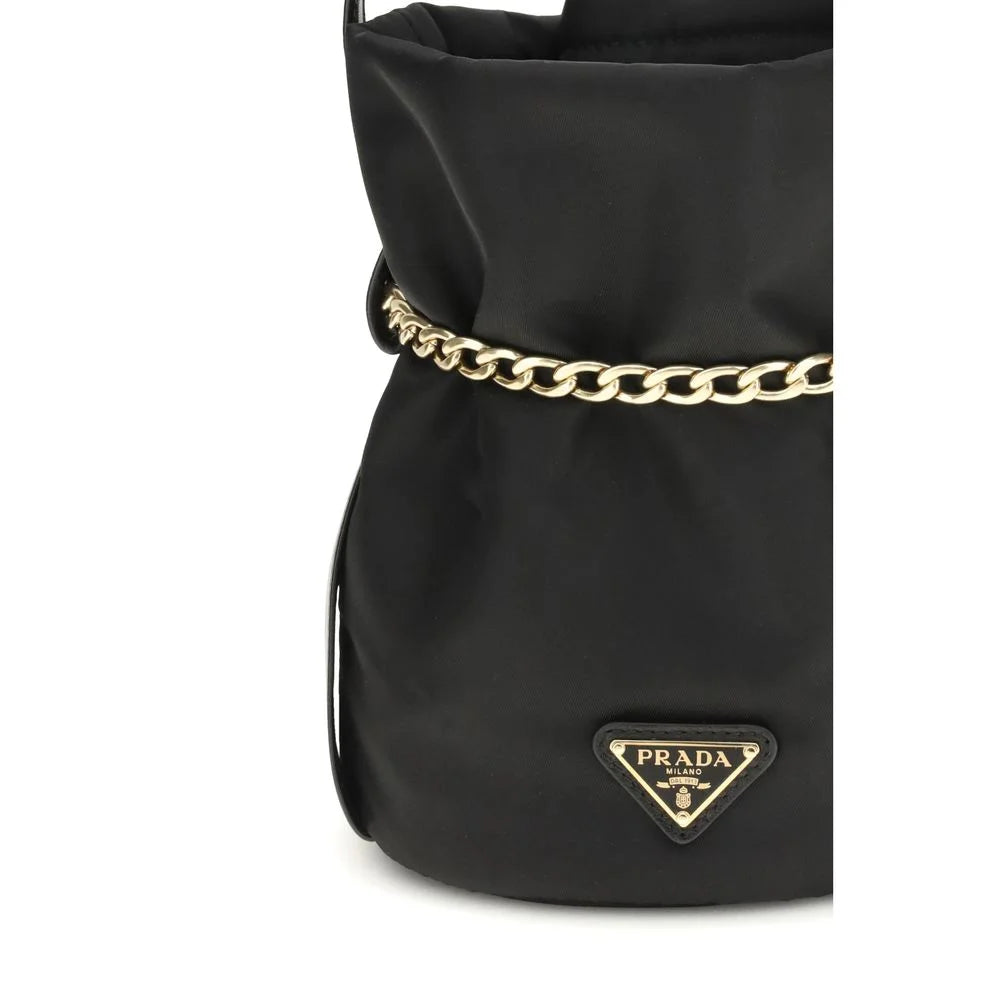 Prada Black Recycled Polyamide Backet Bag