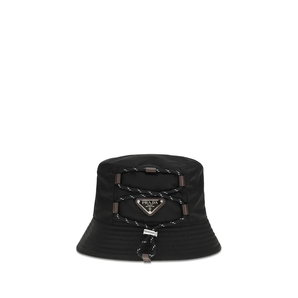 Prada Black Recycled Polyamide Bucket Hat