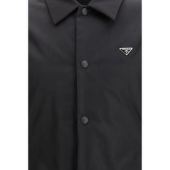 Prada Black Recycled Polyamide Coat