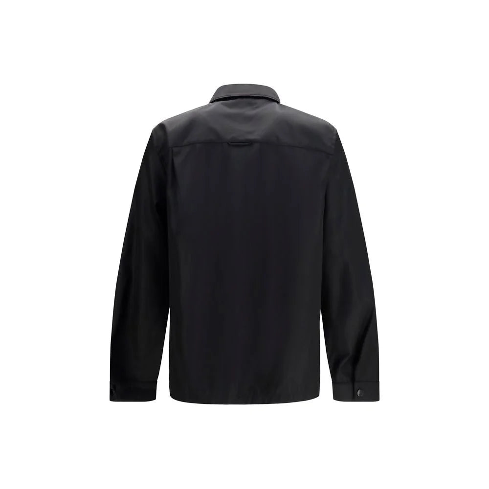 Prada Black Recycled Polyamide Dress Shirt