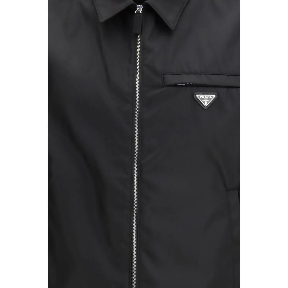 Prada Black Recycled Polyamide Full-Length Jacket - IT46 | S