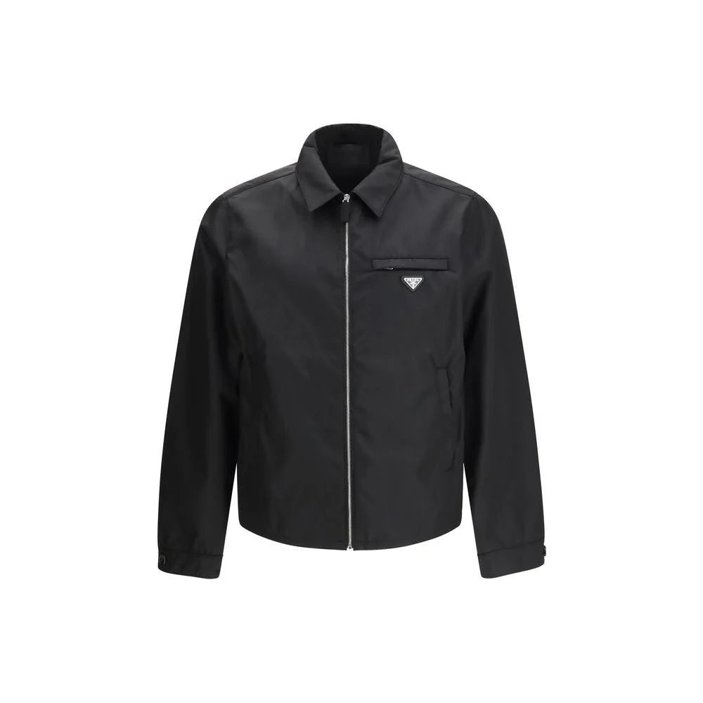 Prada Black Recycled Polyamide Full-Length Jacket - IT46 | S