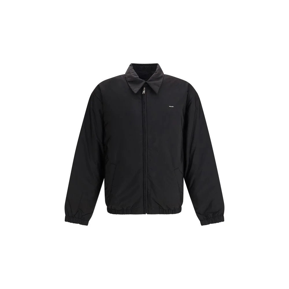 Prada Black Recycled Polyamide Full-Length Jacket - IT48 | M