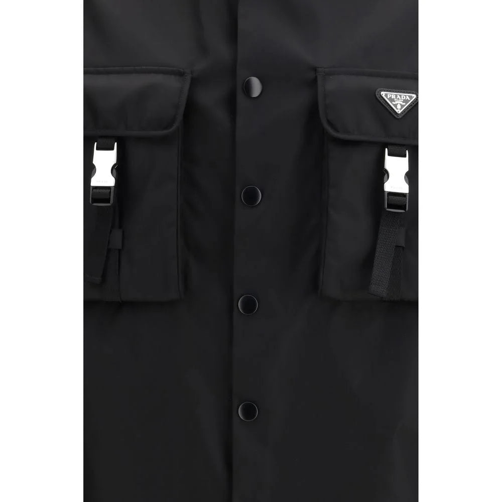 Prada Black Recycled Polyamide Jackets And Coat - L