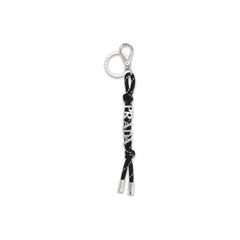 Prada Zwarte Gerecycled Polyamide Sleutelhanger