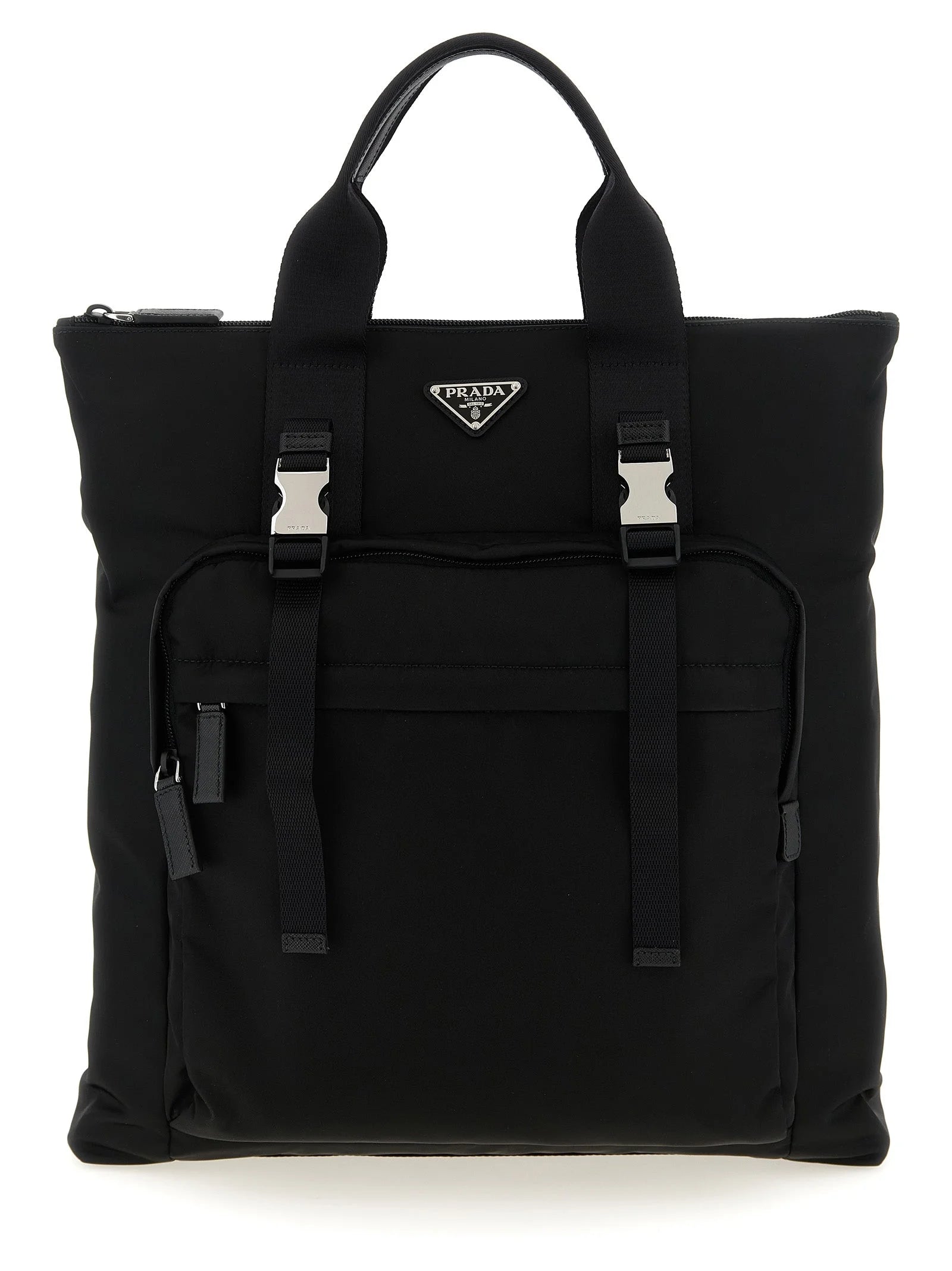 Prada Black Recycled Polyamide Tote Bag