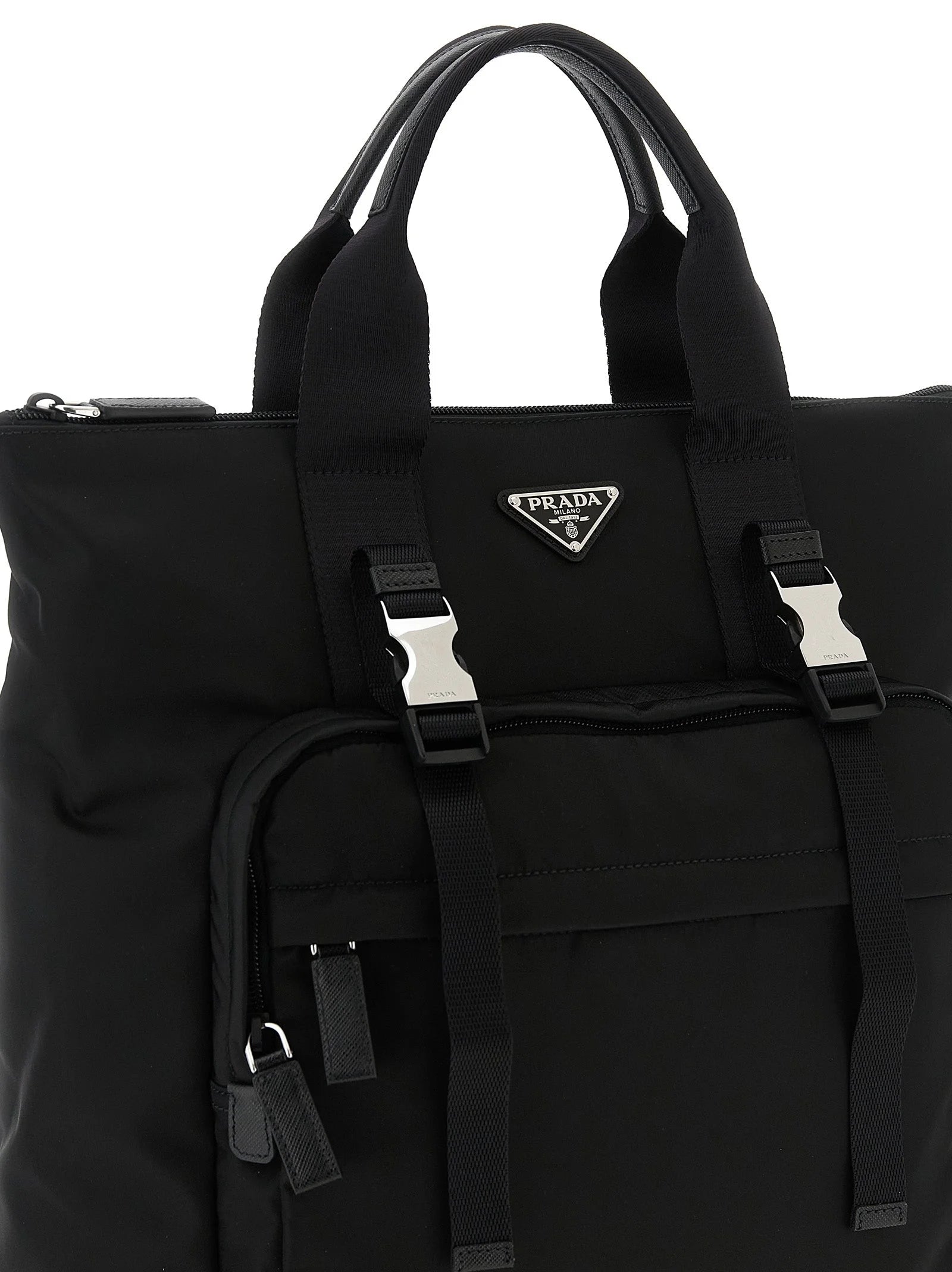 Prada Black Recycled Polyamide Tote Bag
