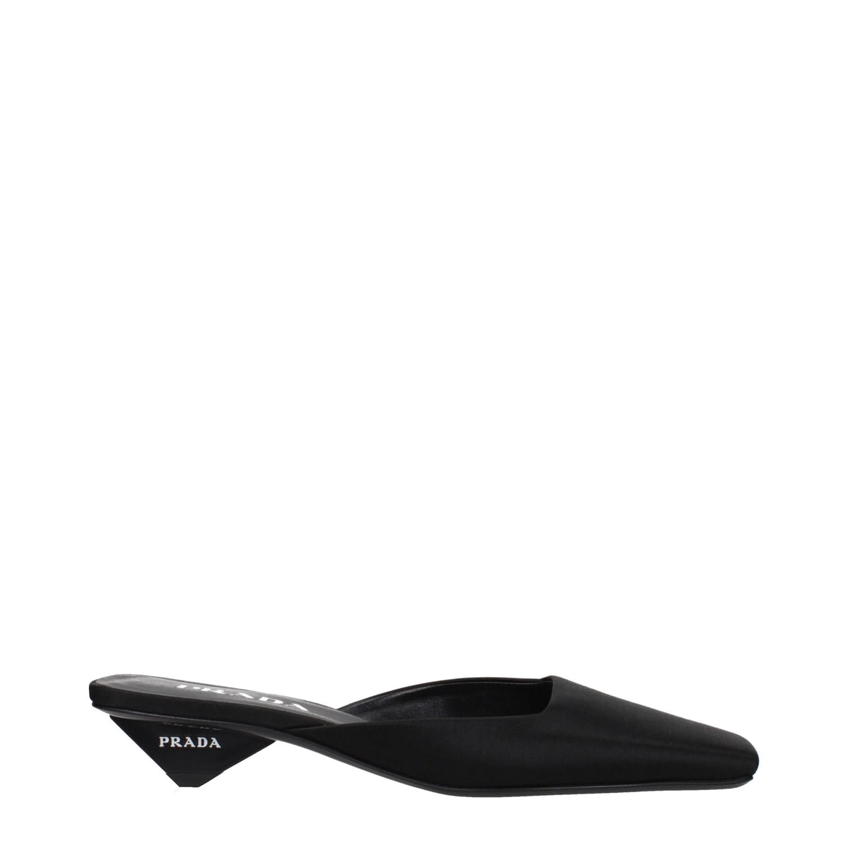 Prada Black Satin Flat Sandals