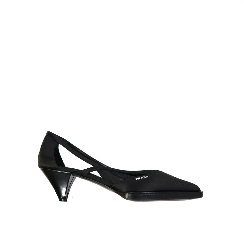 Prada Zwarte Zijden Pumps met Middelhoge Hak - EU35/US5