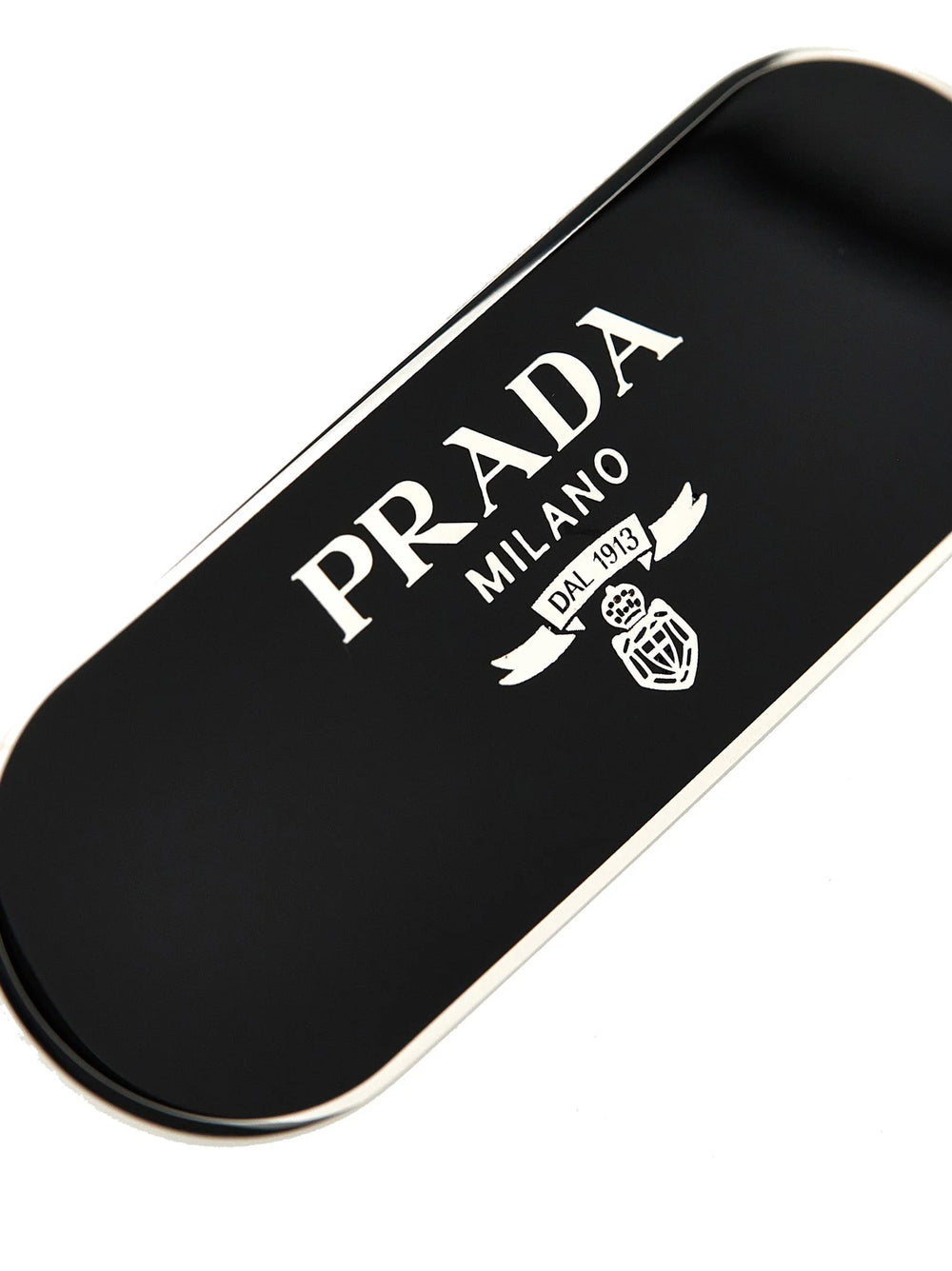 Prada Black Stainless Steel Hair Clip