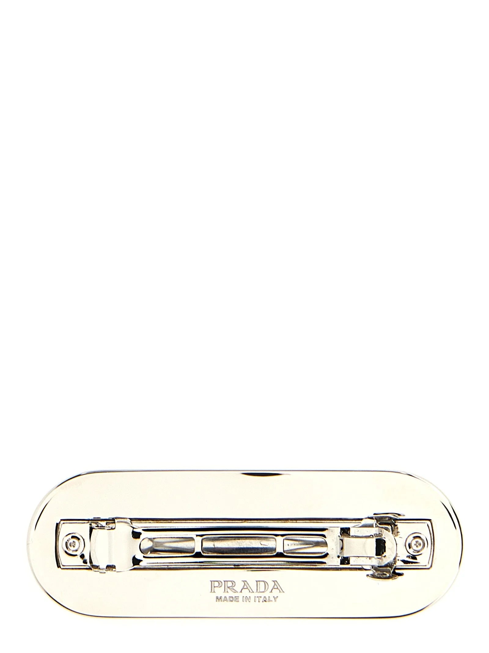 Prada Black Stainless Steel Hair Clip