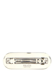 Prada Black Stainless Steel Hair Clip
