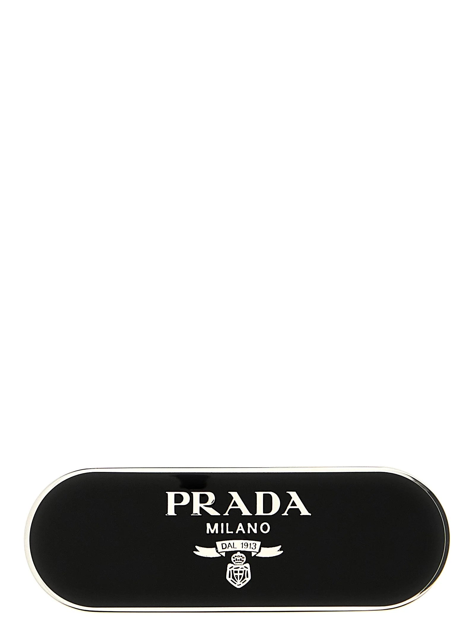 Prada Black Stainless Steel Hair Clip