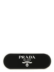 Prada Black Stainless Steel Hair Clip