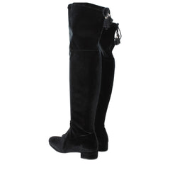 Prada Black Velvet Over The Knee - EU38/US8