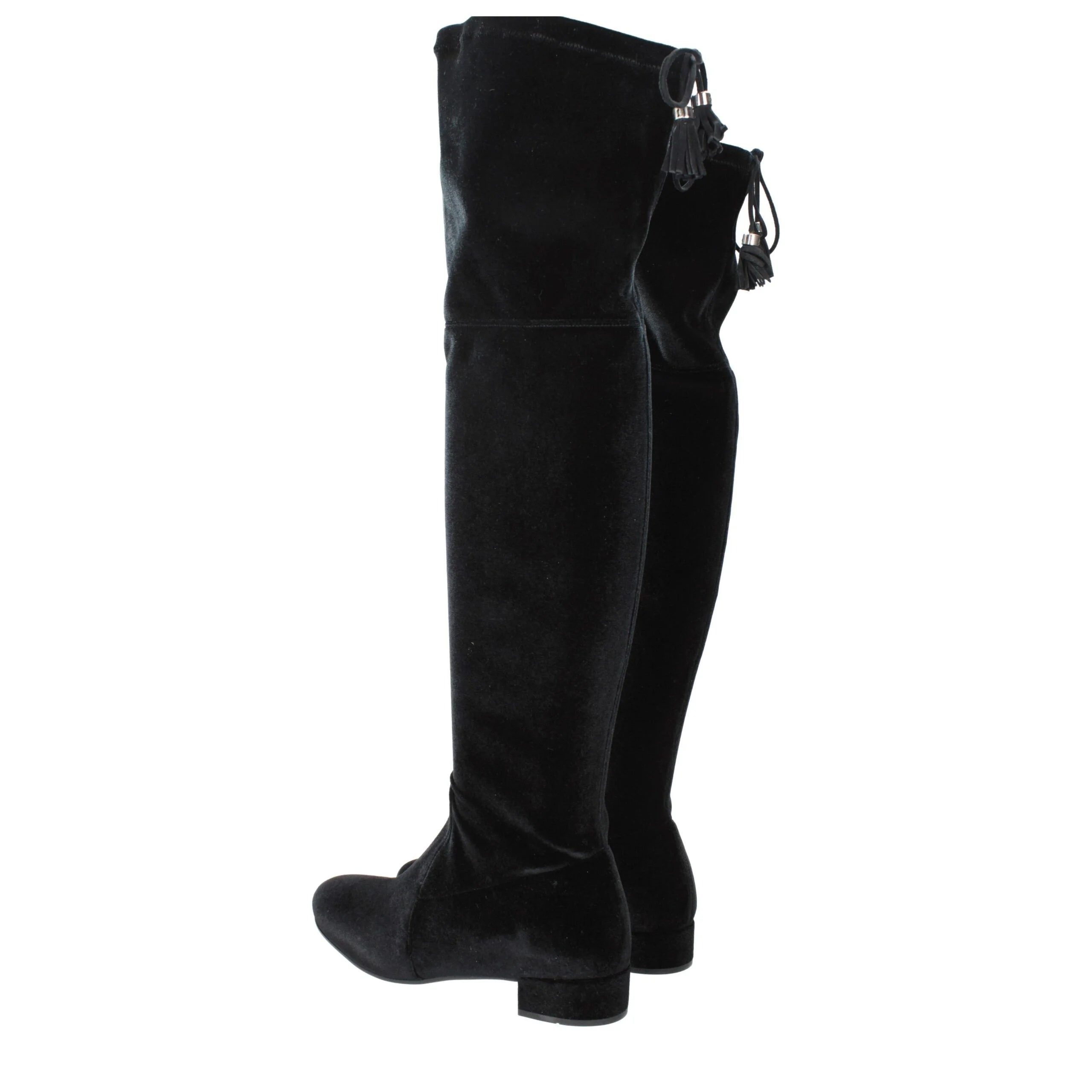 Czarne botki Prada z weluru over the knee - EU38/US8