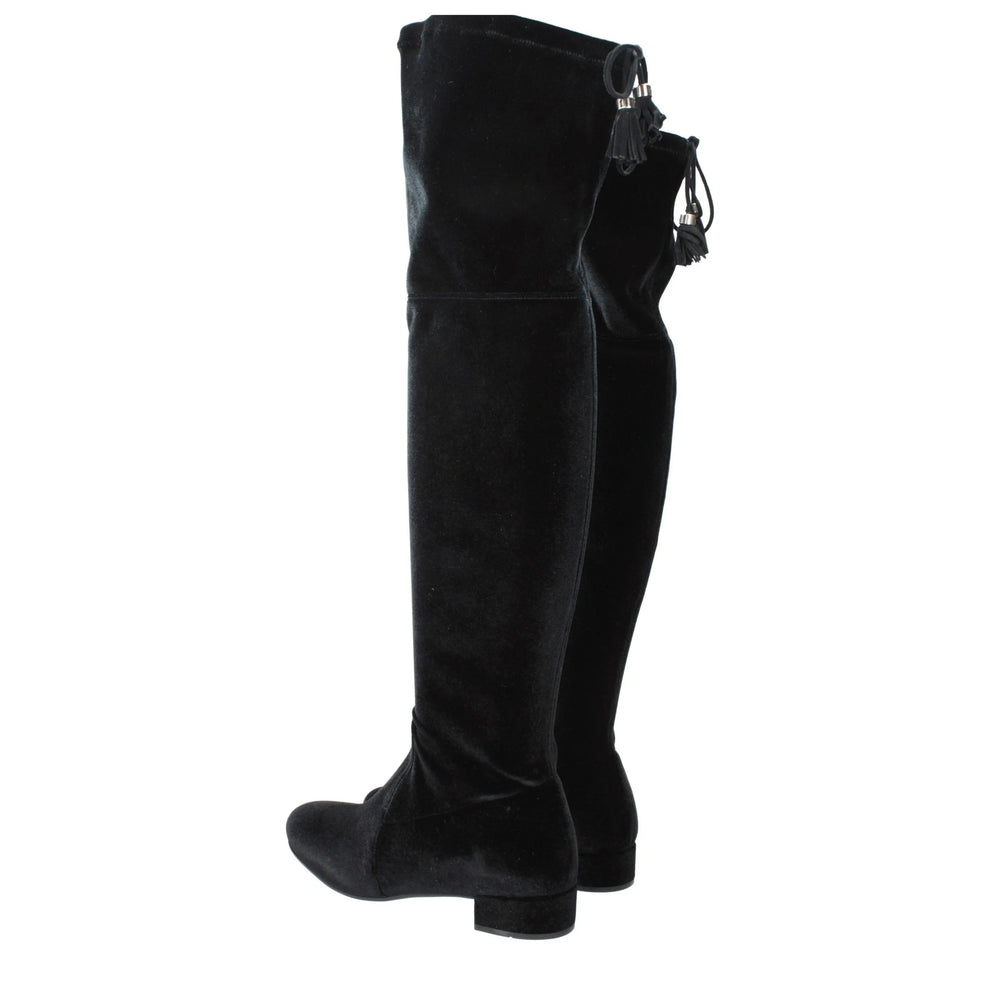 Czarne botki Prada z weluru over the knee - EU38/US8