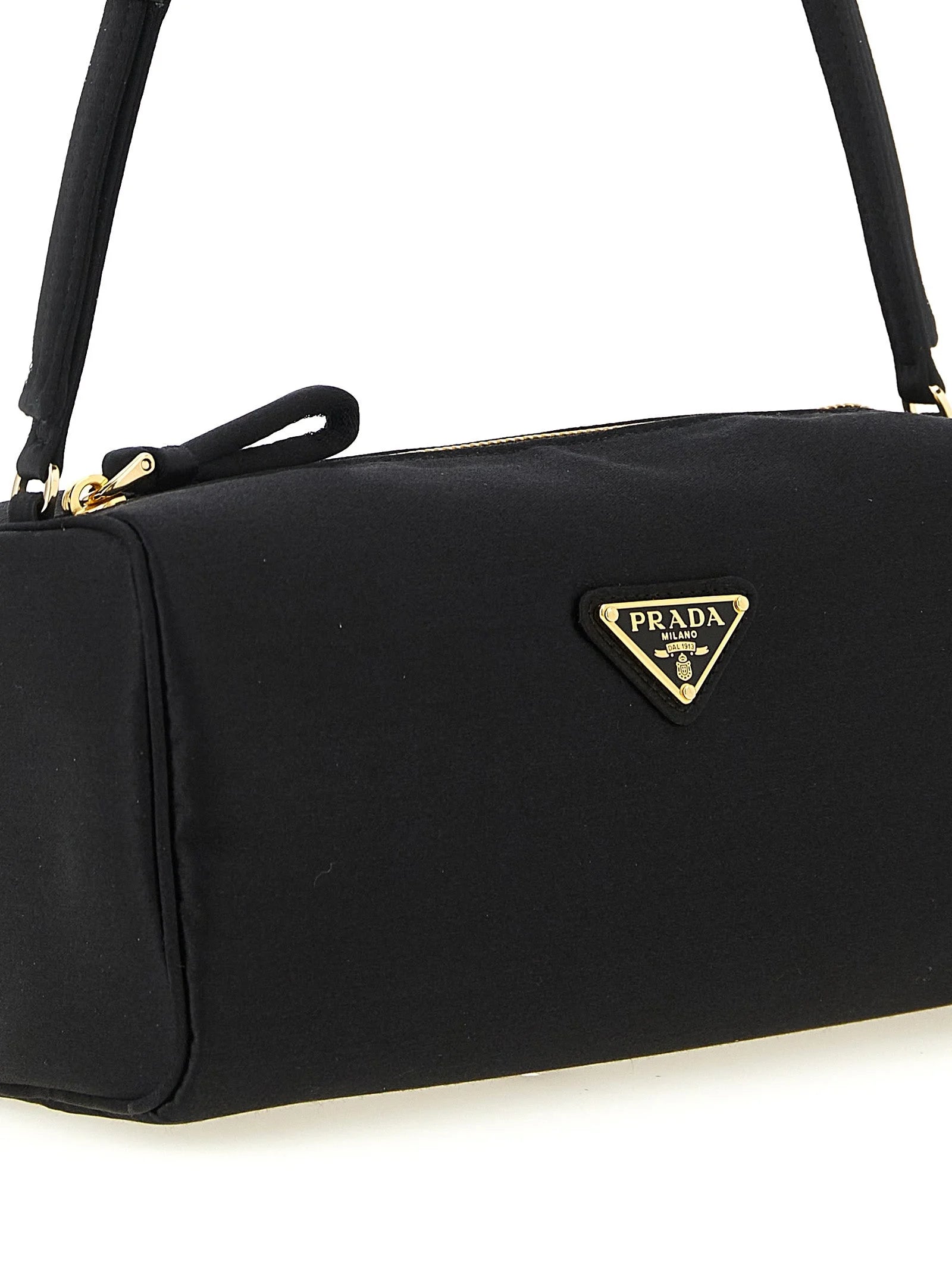 Prada Black Viscose Shoulder Bag