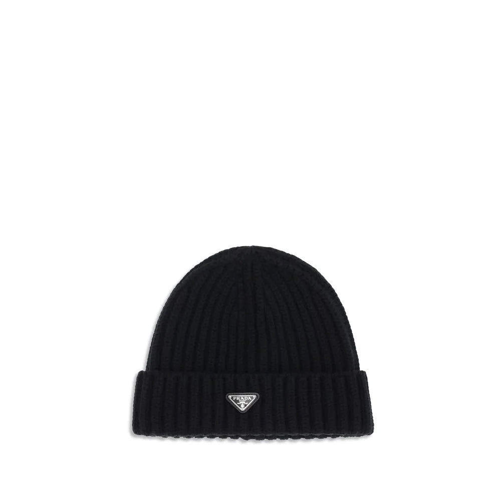 Prada Black Wool Oves Aries Beanie - M