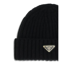 Prada Black Wool Oves Aries Beanie - M