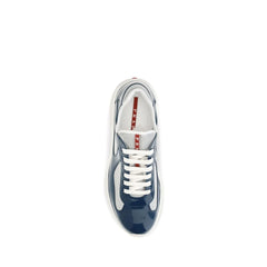 Prada Blue Calf Leather Bos Taurus Athletic Sneakers