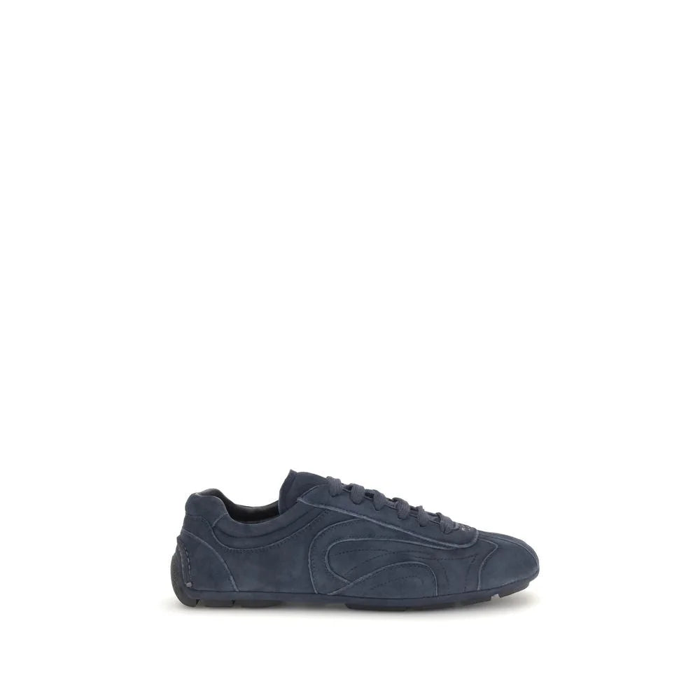 Prada Blue Calf Leather Bos Taurus Athletic Sneakers